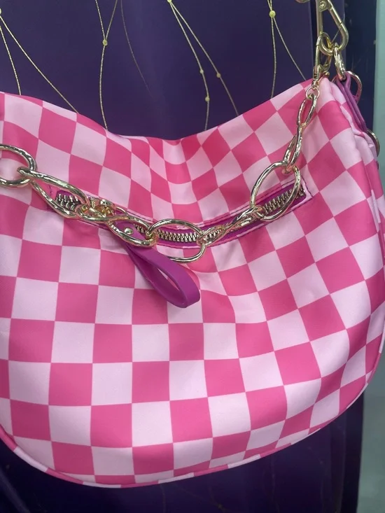 Pink Checker Fanny Pack with Lemon Charm - Picture 2 of 3